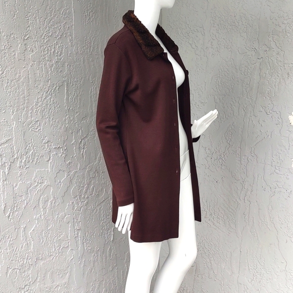 CAROLE LITTLE DRESSES LADIES VINTAGE GOLD BUTTON CARDIGAN LUXURY SWEATER - Picture 5 of 17